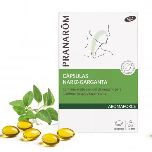 PRANAROM AROMAFORCE CAPSULAS NARIZ-GARGANTA 30 CAPSULAS
